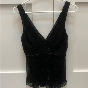 Embellished silk vintage J Crew tank